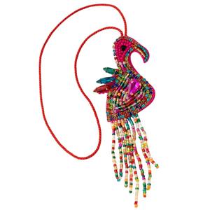 Ornement suspendu flamant rose Zari fait main de haute qualité pour l'exportation et les commandes en gros | Décoration suspendue Zari pour la décoration du Ramadan - Product Image 3