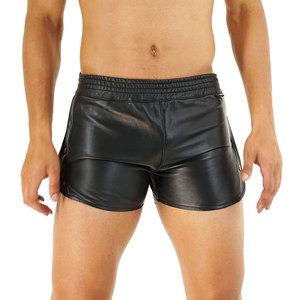 กางเกงขาสั้นหนังผู้ชายสีตัดกัน ราคาถูก ผลิตในปากีสถาน คุณภาพสูง สวมใส่สบาย ระบายอากาศได้ดี - Product Image 1