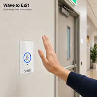 Bouton de déverrouillage de porte infrarouge intelligent, interrupteur d'urgence sans contact avec indicateur LED