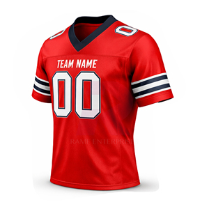 <b>Hot</b> Selling Plus Size Men's Custom Sublimation American Football Jersey Short Sleeve Printed Breathable Mesh Quick Dry 100% - Product Image 4