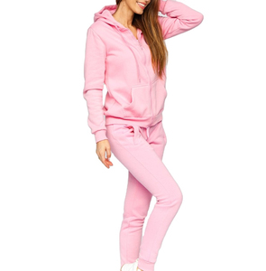 Conjunto Deportivo de Invierno para Mujer, 100% Algodón, con Capucha, Manga Larga, Pantalones Deportivos a Juego, Informal, para Correr, Gimnasio - Product Image 2