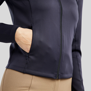 Chaqueta de equitación para mujer, corte ajustado, con cremallera, abrigo para jinete, transpirable, elástica, ropa deportiva para exteriores - Product Image 3