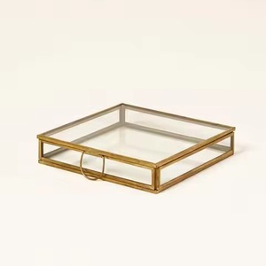 Decorative Collection Metal & Glass Jewelry <b>Box</b> Premium <b>Trinket</b> Organizer for Jewelry Rings Earrings Necklace Bracelet - Product Image 4