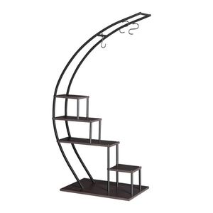 Artisasset Supporto per Vasi a Semicerchio a 5 Livelli in Ferro e MDF per Giardino, Prato e Decorazione Domestica, con Ampio Spazio - Product Image 3