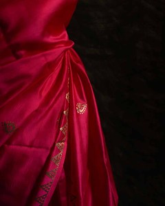 Nouveau Sari indien traditionnel en soie brute imprimé Patola multicolore et tendance pour femmes, idéal pour les fêtes, à prix de gros - Product Image 4