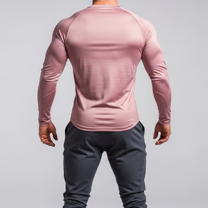 REXFIT SPORTS Camisetas Deportivas Personalizadas OEM para Hombre, Manga Larga, Colores Sólidos, Ropa Deportiva Informal - Product Image 2