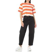 T-shirts courts décontractés d'été pour femmes, coupe ajustée, en coton et cachemire, avec logo personnalisé OEM, appliqués, manches courtes et imprimé à carreaux