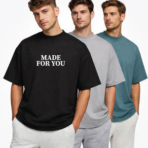 Camiseta de Verano Casual de Punto al por Mayor, Ajuste Regular, 100% Algodón, Camiseta para Hombre con Hombros Caídos, Fabricante de Camisetas Premium Personalizadas - Product Image 1