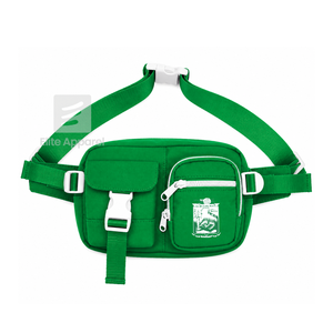 Bolso de Cintura Personalizado de la Hermandad Iota Phi Lambda, Verde y Blanco, Estilo Casual, Logotipo Bordado y Bolsillo con Cremallera, Ropa Griega Femenina - Product Image 1