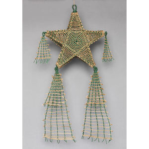 Custom Seagrass Hanging <b>Star</b> <b>Decorate</b> Christmas Handmade Woven Holiday Green Tassels Display Ornaments - Product Image 2