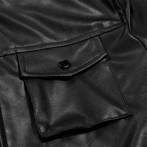 Men and Women's Classic Biker Motorcycle PU Faux Leather <b>Jacket</b> <b>Slim</b> <b>Fit</b> High Street Style for Winter Casual Wear <b>jacket</b> for men - Product Image 3