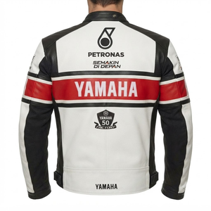 Ramaha MotoCP <b>Racing</b> <b>Jacket</b>/Chaqueta Stylish Leather Riding Gear Protection Level 2 CE Certified - Product Image 3
