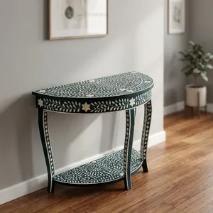 Wholesale Bone Inlay <b>Wooden</b> Modern Square Durable Eco-Friendly 1 <b>Drawer</b> Console Table Furniture Entryway Decor Living Room <b>Desk</b> - Product Image 2