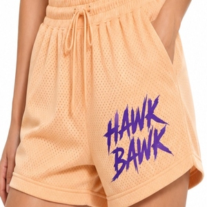 Shorts en maille pour femmes, légers, décontractés, avec cordon de serrage, coupe ample, style sportif, style d'été léger, vêtements d'été pour femmes - Product Image 4