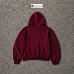 Sweat à capuche surdimensionné personnalisé en coton délavé marron, style décontracté, motif croix gothique vieilli, 100 % coton French Terry, idéal pour l'automne - Product Image 6
