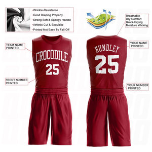 Uniforme de Baloncesto Sublimado Personalizado con Cuello Redondo Color Marrón y Blanco, Jersey con Nombre de Equipo, Número y Logotipo Personalizados, Conjunto de Ropa Deportiva de Baloncesto OEM - Product Image 5