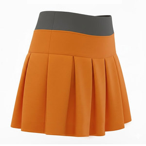 Conjunto de Uniforme de Porristas con Bloques de Color Naranja y Gris, Top Corto de Manga Corta con Falda Plisada, Ropa Deportiva para Mujer Adulta - Product Image 3