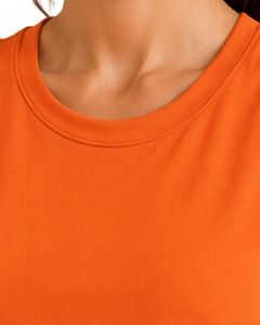 Women Orange Sleeveless Tank Top And Shorts <b>Set</b> Cotton Spandex Casual Summer Lounge Wear Two Piece Outfit Fitness Yoga OEM - Product Image 2