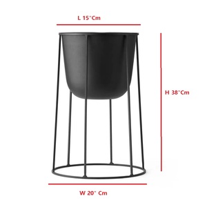 Soporte para Macetas de Metal R International, Recubrimiento en Polvo Dorado y Negro, Ecológico y Duradero, para Flores Artificiales, Interior/Exterior - Product Image 1