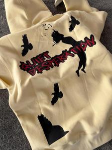 Wholesale High-Quality ODM/OEM Custom Factory Distressed Wash Hoodies with Letter Logo One-Stop Service <b>for</b> Brands - Product Image 3