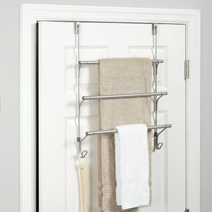 Estante Toallas Baño Toallero De Baño Con Estante - 3 Niveles Y 4 Ganchos | Acero Negro Para Almacenamiento Y Decoración Toallas Organizador