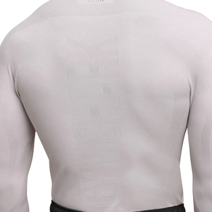 T-shirt à manches longues pour homme, coupe classique, gris, extensible, performance, gym, entraînement, athlétique, décontracté, vêtements de sport - Product Image 6