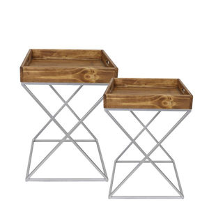 Home Decorative Metal Black Finished <b>Nested</b> <b>Table</b> New Arrival Wooden Top Coffee <b>Table</b> for Home & Hotel Decoration - Product Image 2