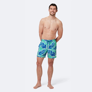 Men’s Tropical Print Swim <b>Shorts</b> Quick Dry Green Blue Beach <b>Shorts</b> Custom Logo - Product Image 4