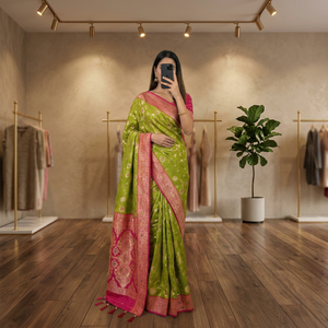 <b>Hot</b> Selling <b>Saree</b> For Wedding and Festival Wear Silk Fabric <b>Saree</b> For Indian Supplier With Low Rate - Product Image 5