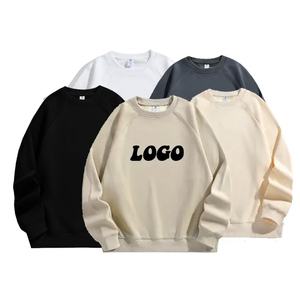 Sudaderas básicas de algodón mezclado con logotipo personalizado, lisas y teñidas, para hombre, estilo cuello redondo, corte ajustado, para uso casual. - Product Image 2