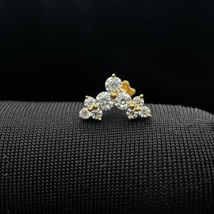 Timeless Flower <b>Garland</b> Diamond Ear Crawler Stud In 14K Gold For Elegant Jewelry Styling - Product Image 6