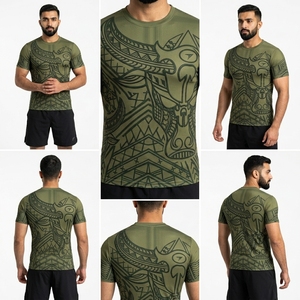 เสื้อยืดลายชนเผ่าแฟชั่น ใส่ได้ทั้งชายและหญิง สวมใส่สบาย ผ้าเนื้อนุ่ม สไตล์โมเดิร์น เสื้อผ้าแนวสตรีท - Product Image 3