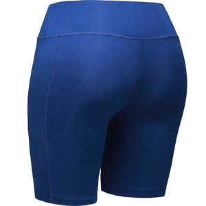 กางเกงขาสั้นปั่นจักรยานสำหรับผู้หญิง เอวสูง ทรงฮอตแพนท์ กระดุมติด ลำลอง ใส่สบาย สำหรับสาวๆ สีพื้น เอวยางยืด - Product Image 2