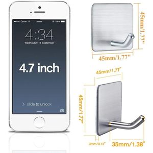Ganci da Parete in Acciaio Inossidabile Resistenti, Appendiabiti Adesivo Impermeabile per Asciugamani, Ganci Adesivi da Bagno, Appendiabiti da Parete - Product Image 2