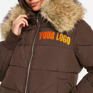 OEM Custom Loose Waterproof Cotton Filled Winter Puffer Jackets High Quality Thick <b>Coat</b> for <b>Women</b> Hooded Embroidery <b>Camouflage</b> - Product Image 6