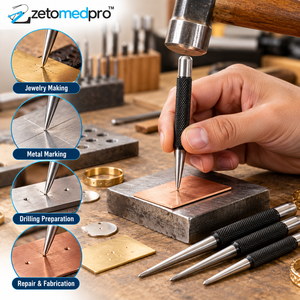 เครื่องมือเจาะและทำเครื่องหมายโลหะแบบมืออาชีพ ทำจากสแตนเลสสตีล ยี่ห้อ ZetomedPro - Product Image 5