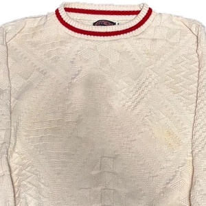 Sorority Women's Cream Crew Neck Knitted Sweater Women's Long Sleeve Solid Color Winter Pullover Regular Fit 100% Acrylic - Product Image 2