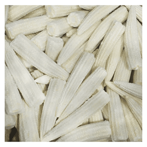 Maïs bébé surgelé IQF, produit à partir de tiges de maïs bébé naturelles, pour les plats sautés, les salades et la restauration, origine Vietnam. - Product Image 1