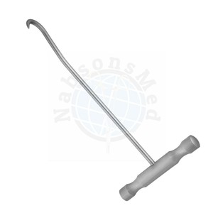 NABSONS MED Gancho para Huesos Grande con Mango en T, Acero Inoxidable Alemán, Instrumento Quirúrgico Ortopédico Manual, Reutilizable para Manipulación Ósea, CE - Product Image 1