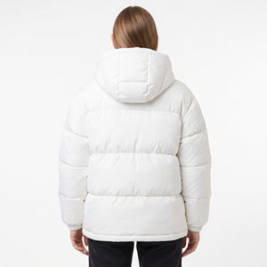 Custom Plus Size <b>Women's</b> Fluffy Hooded Puffer Jacket Warm <b>Padded</b> <b>Winter</b> <b>Coat</b> - Product Image 3