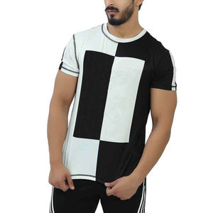 T-shirt pour homme en tissu confortable fabriqué en usine avec style personnalisé / T-shirts décontractés pour homme en microfibre de haute qualité à manches courtes personnalisés - Product Image 6