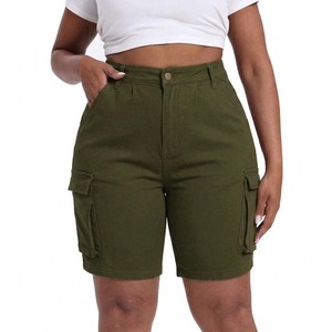 Shorts de Mezclilla Verde para Mujer Abdul Royal World Export ARWE-411 - Corte Regular, Estilo Vintage, Cintura Media, Pierna Recta, Color Degradado - Product Image 3