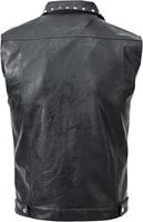 Gilet en cuir PU noir pour homme, best-seller, clouté, sans manches, coupe ajustée, style motard, pour soirée et streetwear, avec option OEM