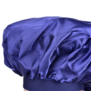 Bonnet de nuit en satin de soie de grande taille, diamètre 45 cm, pour cheveux bouclés et crépus, protection des cheveux, couvre-tête unisexe, décontracté - Product Image 1