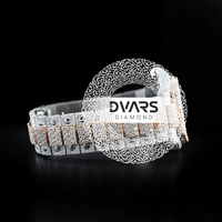 Montre-bracelet carrée moderne haut de gamme en alliage, mouvement à quartz, diamant Moissanite couleur D VVS1, bracelet 20 mm, cadran 42 mm, cadeau élégant et luxueux