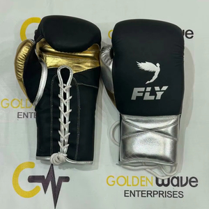 Gants de boxe Fly en cuir véritable, fabriqués sur mesure en usine, de haute qualité, super confortables, ensemble de boxe Fly. - Product Image 3