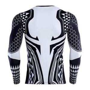 <b>Men</b> <b>Long</b> <b>Sleeve</b> Compression Rash Guard Quick Dry Fight Shirt Breathable MMA BJJ Fitness Training <b>Top</b> - Product Image 2