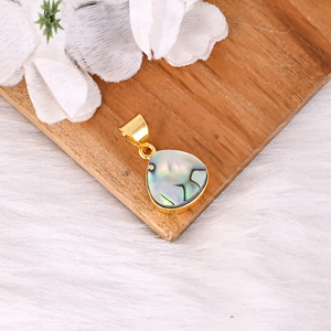 Classic Minimal Natural <b>Abalone</b> <b>Shell</b> Pendant 92.5 Silver Handmade Charm Jewelry For Women - Product Image 3