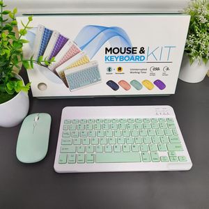 Set Tastiera e Mouse Wireless con Interfaccia USB per Gaming, Ricarica Wireless per Telefoni Cellulari e Tablet <span class=keywords><strong>Apple</strong></span>, Universale per Macaron - Product Image 2