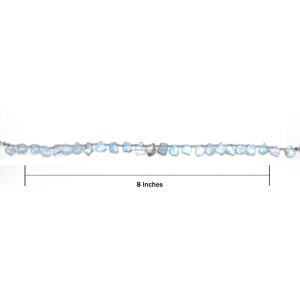 Cuentas de piedras preciosas de Aguamarina suave de 8 pulgadas de calidad Premium, pulsera creativa Natural, fabricación de joyas - Product Image 4